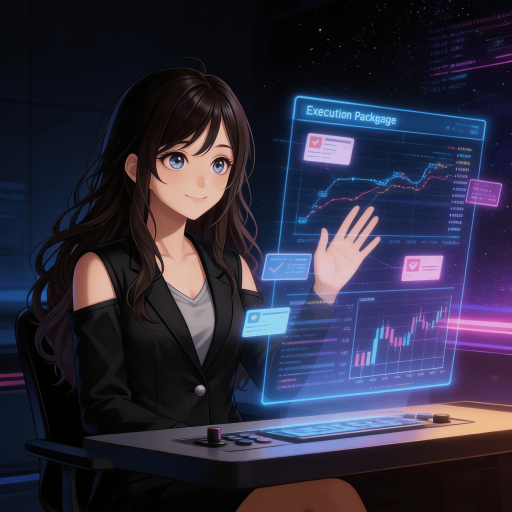 Human review gate: the fund manager sees the execution package, warnings, and quote expiry before signing.